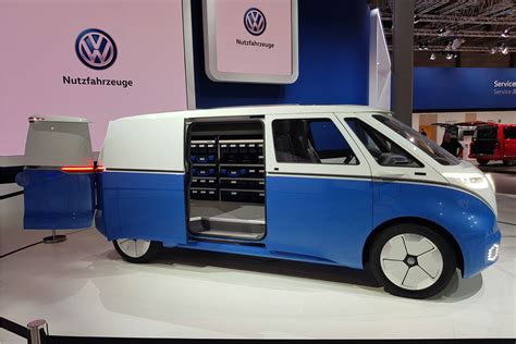 VW ID Buzz Cargo all-electric van concept world debut at the 2018 IAA Commercial Vehicles show ...