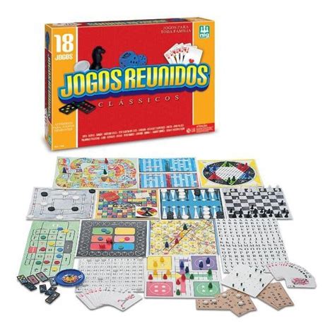 Jogo De Tabuleiro 18 Super Jogos Clássicos Reunidos Nig 1164 | Parcelamento sem juros