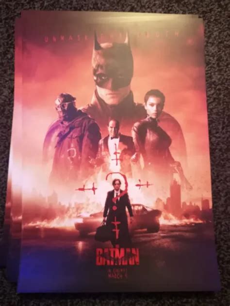 THE BATMAN MOVIE 2022 A3 Official Card Poster Cineworld Riddler Penguin Catwoman $3.12 - PicClick