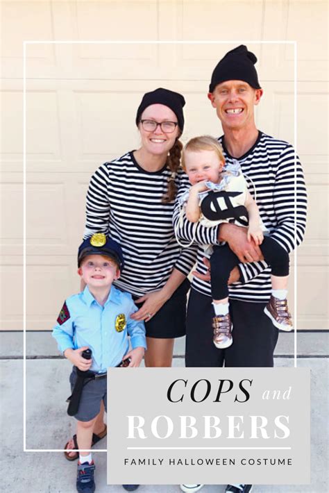 Cops and Robbers Family Halloween Costume DIY - Life Anchored