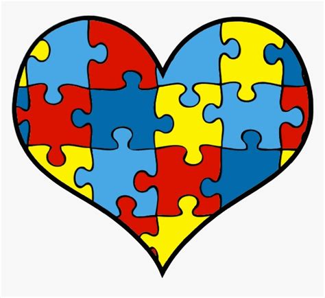 Autism Heart Png - Autism Puzzle Piece Heart, Transparent Png - kindpng