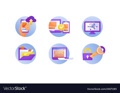 Web service icons Royalty Free Vector Image - VectorStock