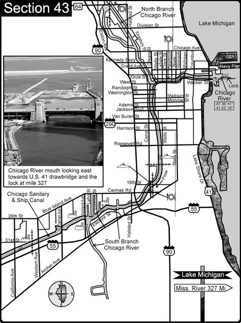 Chicago IL Sanitary and Ship Canal-Chicago River Map - chicago il • mappery