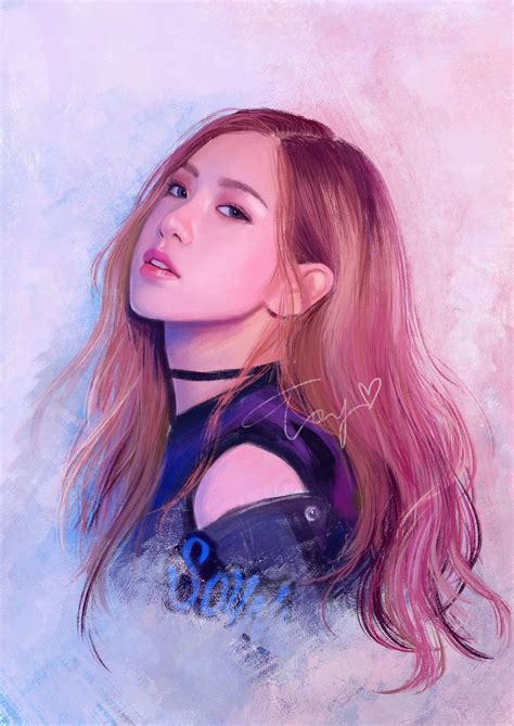 Pin by myrose1452 on #2 Fanart BLACKPINK | Roses drawing, Rosé fanart, Rosé anime