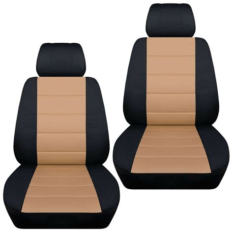 Front set car seat covers fits Ford EcoSport 2018-2020 black and tan - Car & Truck Parts ...