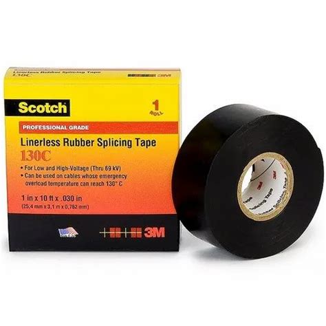 Ethylene Propylene Black Bus Bar High Voltage Insulation Tape SCOTCH 130C, Size: 19mm 25mm and ...