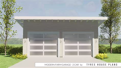 Modern Farm 2 Car Garage Plan by Tyree House Plans.