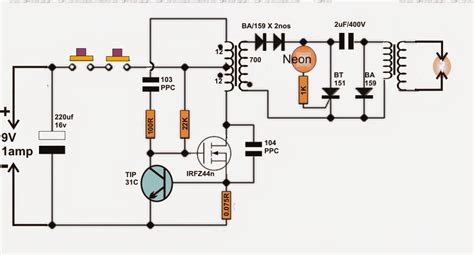 Electric Circuit Diagram Draw Circuit Taser Gun Diy Stun Homemade ...