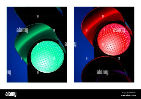 traffic light red and green Stock Photo - Alamy