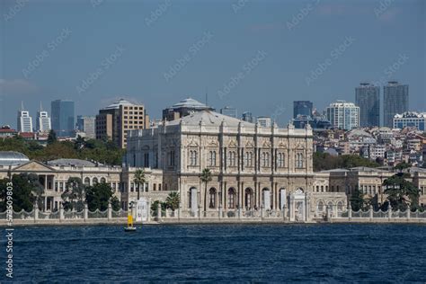 Dolmabahce Palace view from the Bosphorus - Istanbul, Turkey. Last ...