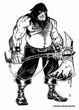 Executioner By Bryan Baugh  Horror Art Slasher sketch template