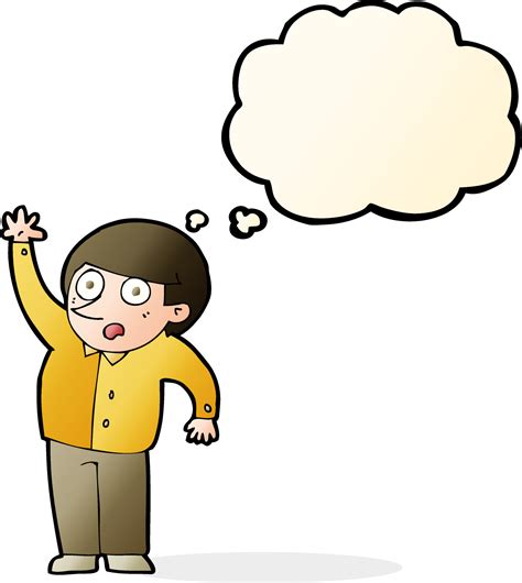 cartoon man asking question with thought bubble 12337466 Vector Art at Vecteezy