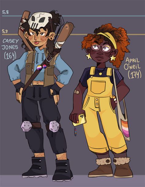 my mutant mayhem fan design for casey and april, bc im getting insane for them and for this ...