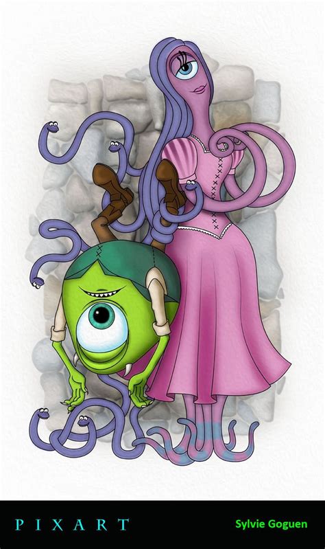 Monsters inc, Disney art, Disney crossovers