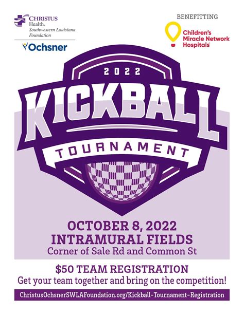 Kickball Tournament Registration | CHRISTUS Ochsner Southwestern Louisiana Foundation