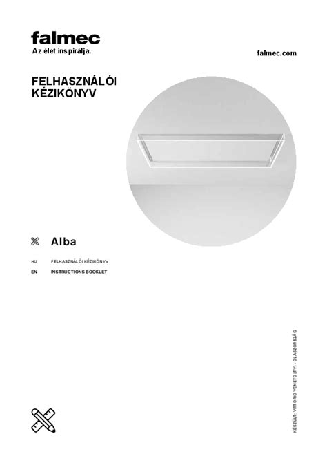 FALMEC ALBA User Manual: Installation Instructions for ALBA Range Hoods