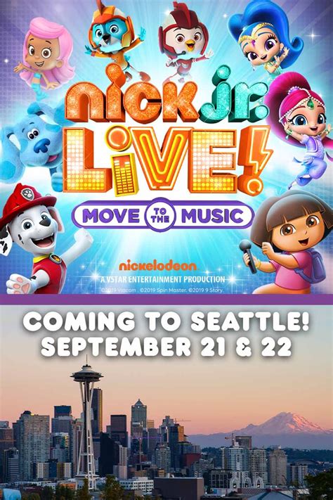 Nick Jr. Live! Seattle Sept. 21 & 22! On stage together for the first time ever! Sing, dance ...