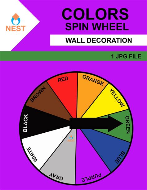 Colors Spin Wheel | Online printing service, Lettering, Printing services