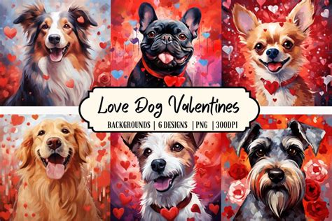 Valentine Cute Dog Background |Valentine's day Design