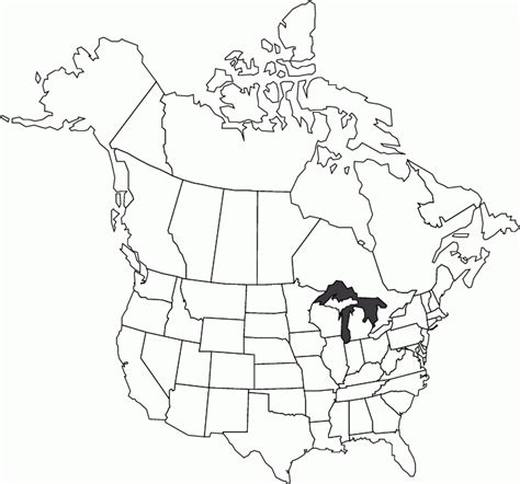 Blank Us And Canada Map