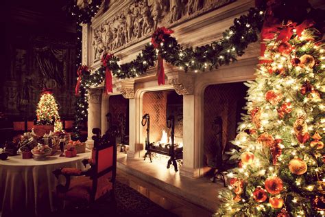 christmas, Fireplace, Fire, Holiday, Festive, Decorations Wallpapers HD ...