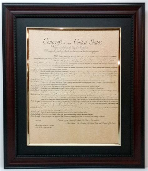 Large United States Constitution Framed Display 24x33 Inches | Etsy