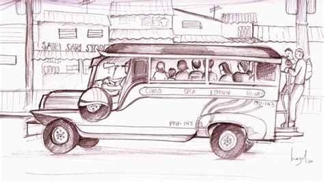 Filipino Jeepney Drawing