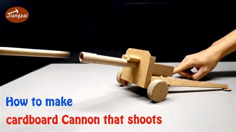 How to make cardboard Cannon that shoots | DIY cardboard artillery crafts - YouTube