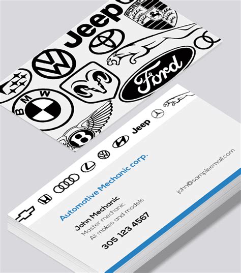 Automotive mechanic service business card - Modern Design