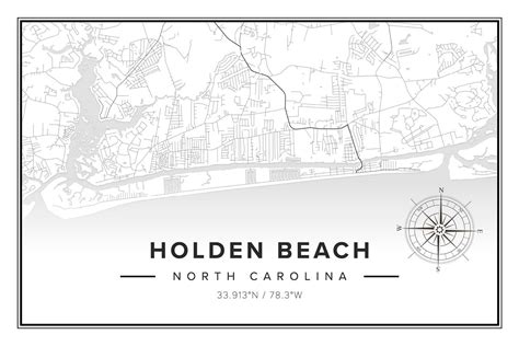 Holden Beach Map - Islands Art & Bookstore