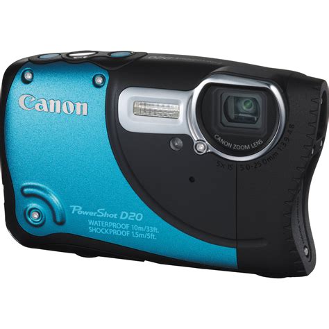 Canon PowerShot D20 Waterproof Digital Camera (Blue) 6145B001