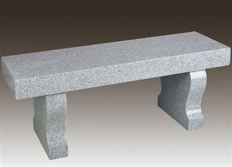 Modern Granite Cemetery Bench