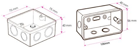 Lưu ý: Kích thước đế âm tường khi lắp đặt công tắc Lumi