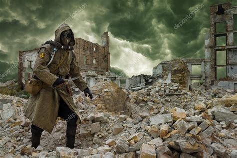 Nuclear apocalypse survivor — Stock Photo © zabelin #95056422