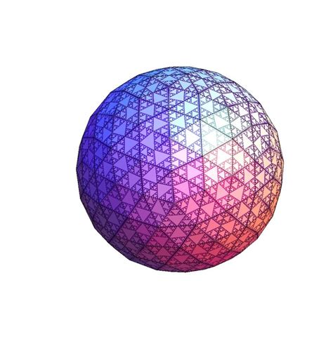 Geodesic sphere with Sierpinski gasket faces | Mathematics art ...