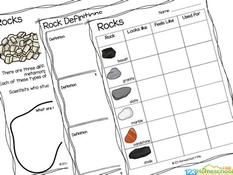 Rock Printables For Primary Grades