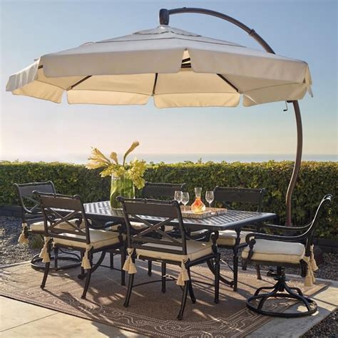 11' Cantilever Round Side Mount Umbrella | Frontgate | Pergola, Patio, Outdoor