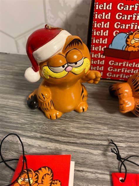 4 Vintage Garfield Christmas Ornaments | Etsy