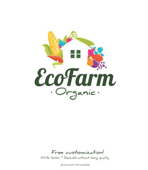 Eco Farm Logo Green Logo Organic Farm Logo Fruit Logo - Etsy | Farm ...