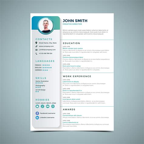 Lebenslauf Design Template Cv Design Guide Layout Free Format Word | Images and Photos finder