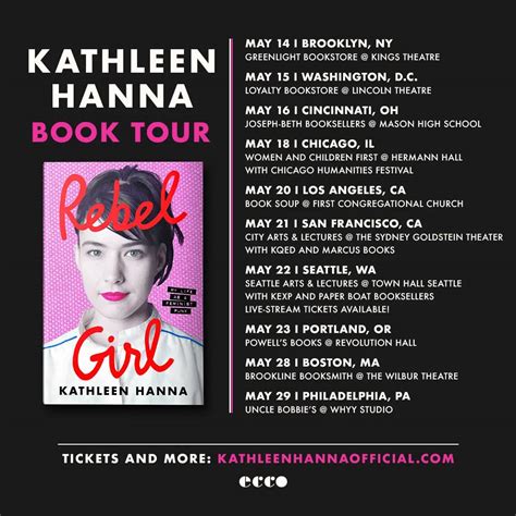 Kathleen Hanna announces 2024 US book tour to support memoir