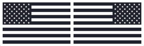 American Flag Sticker Set - Black & White - 187PB