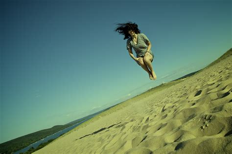 Wallpaper : blue, sky, lake, classic, yellow, skyline, hair, fun, crazy, jump, jumping, sand ...