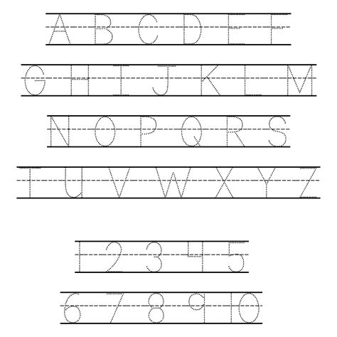 Printable Abc And 123 Sheets