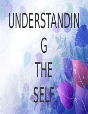 UNDERSTANDING THE SELF Material Self .pptx - UNDERSTANDIN G THE SELF "I believe that a simple ...