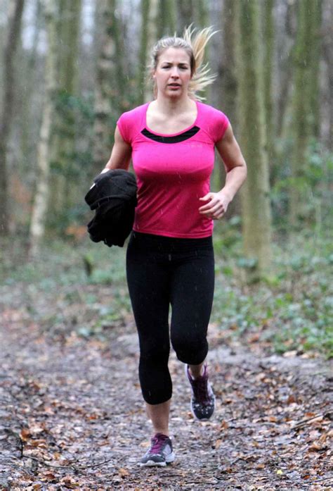 Gemma Atkinson Workout – Running in Forest Essex, January 2015 – celebsla.com