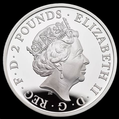 2021 Elizabeth II £2 Britannia 1 Ounce Silver Proof Coin, 2900 Minted