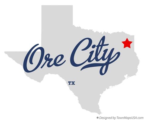 Map of Ore City, TX, Texas