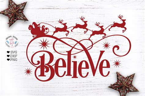 Believe SVG Believe Cut File Christmas SVG Christmas Decor - Etsy Canada