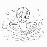 Swimming coloring Page – Coloring Corner sketch template